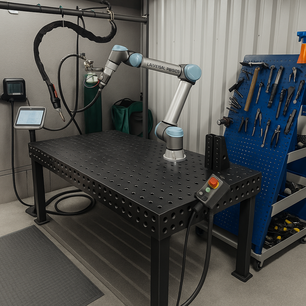 Robotsvetsning hos PNM Pro AB – svetscell med kollaborativ robot för effektiv och repeterbar produktion av ståldetaljer